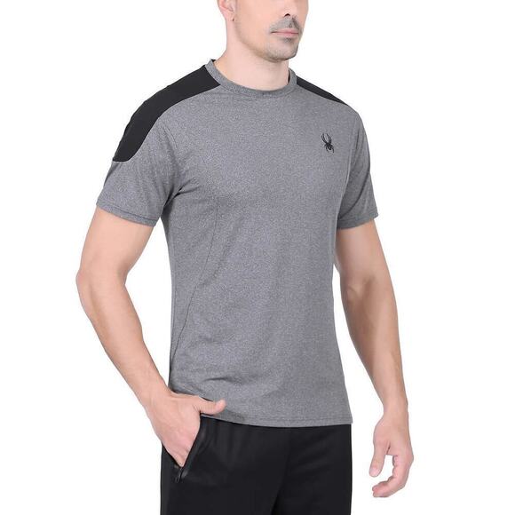 NWT Spyder Men's Active Short Sleeve Tee Moisture Wicking 4 Way Stretch T-Shirt - Picture 1 of 8